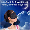 505 -3-in-1 Air Travel Kit with Pillow, Ear Buds & Eye Mask BUDGET HUB WITH BZ LOGO