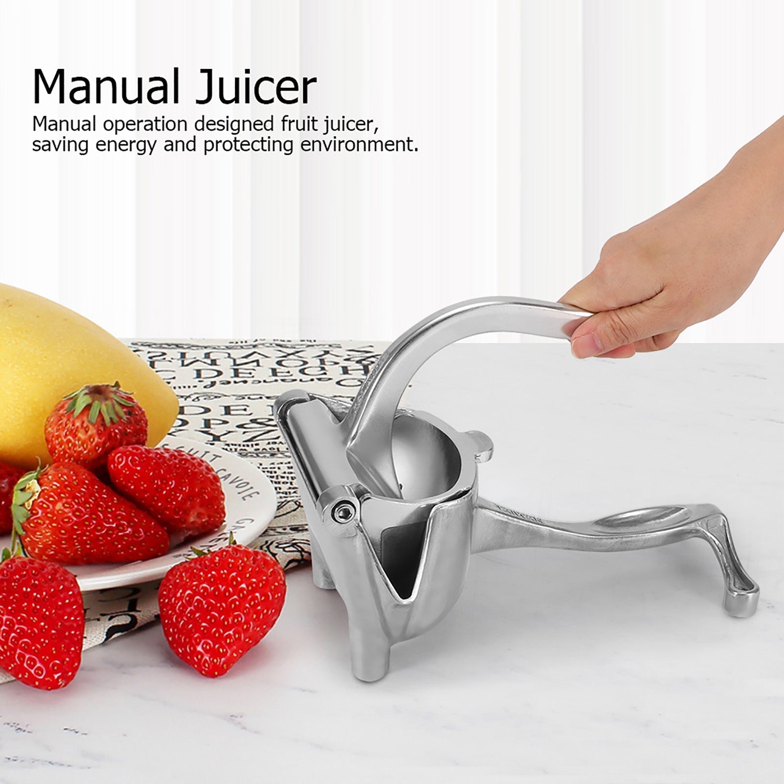 2445 Manual Aluminium and Plastic Fruit Press Juicer DeoDap