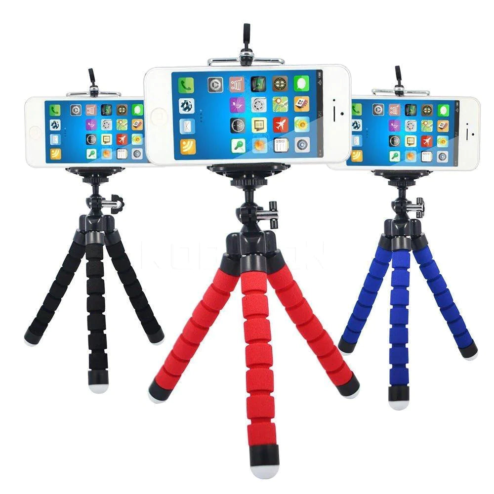 0266 Portable Mini Octopus Tripod Stand with Phone Holder for Live Selfie, Mobile Phone Portable and Adjustable Stent