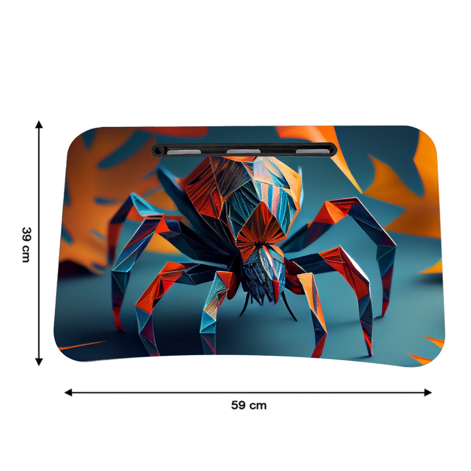 7692 Foldable Laptop Spiderman Printed Table for Adults , Portable Study Table for Kids, Work from Home Lapdesk with Tablet Holder and Cupholder Table