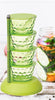 2141 4 in 1 Multipurpose 360 Degree Rotating Pickle Rack Container for Kitchen DeoDap