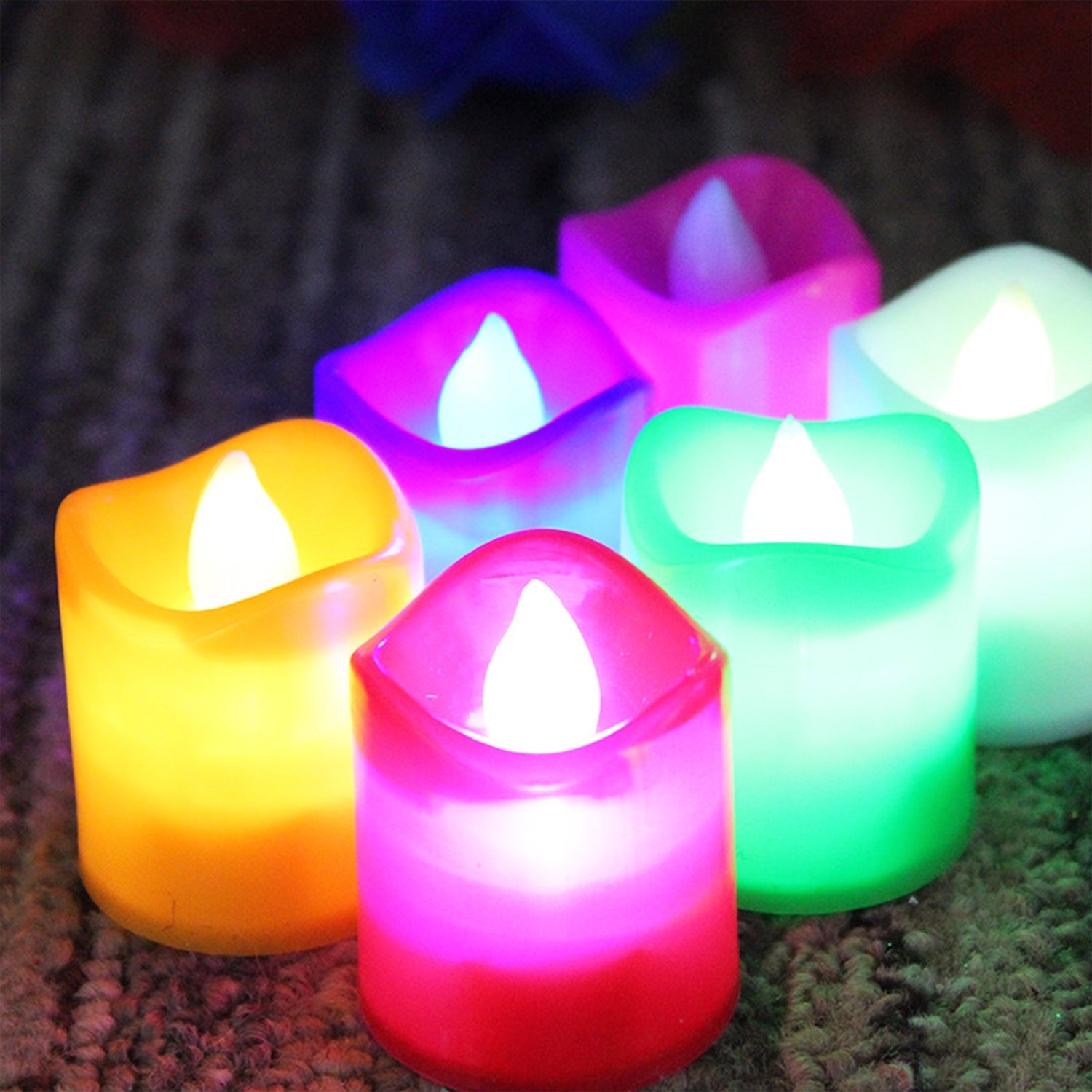 241 Festival Decorative - LED Tealight Candles (Multi, 1) DeoDap