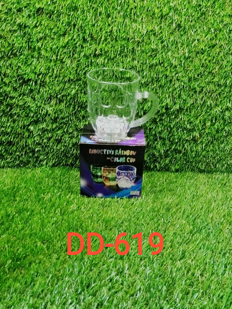 619 Led Glass Cup (Rainbow Color) DeoDap