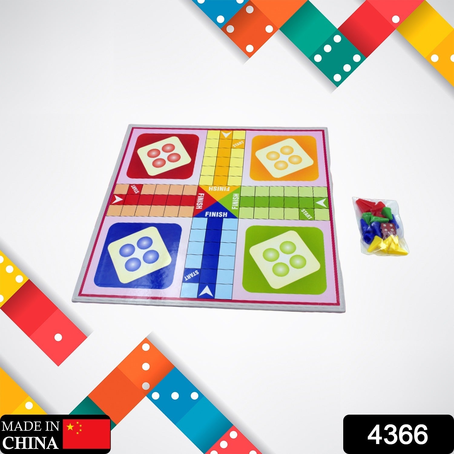 4366 Family Board Game with Two Modes | Two Side Different Ladder, Ludo  Games for Children and Families | 2 to 4 Players - Age 3 Years and Above (2 in 1)